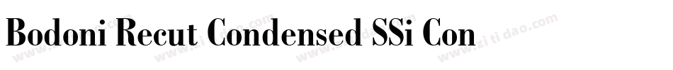 Bodoni Recut Condensed SSi Condensed Italic字体转换